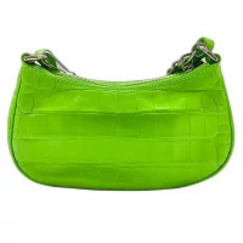 Balenciaga Leather Le Cagoll Shoulder Bag Green